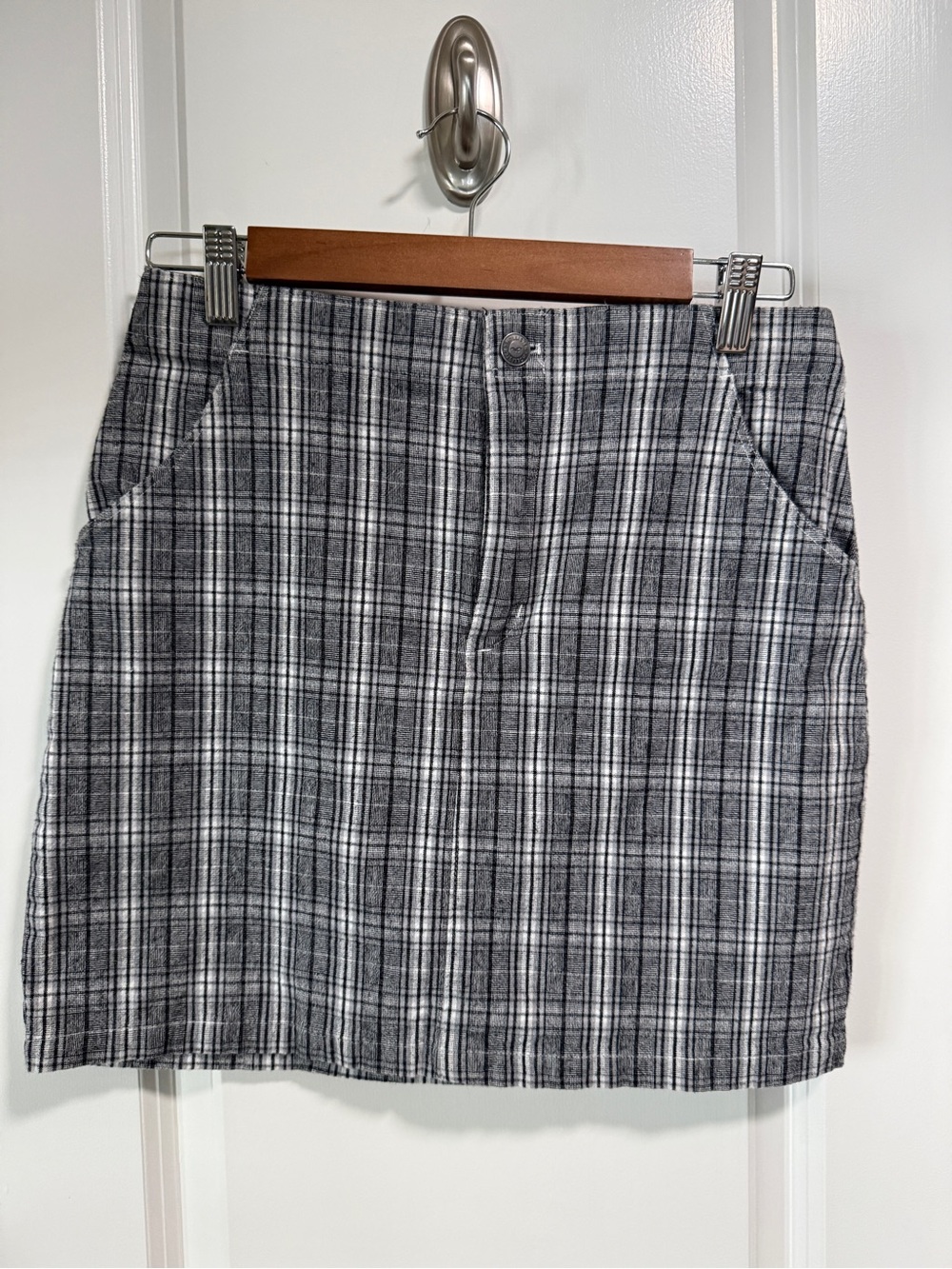 Hollister Gray Plaid Mini Skirt